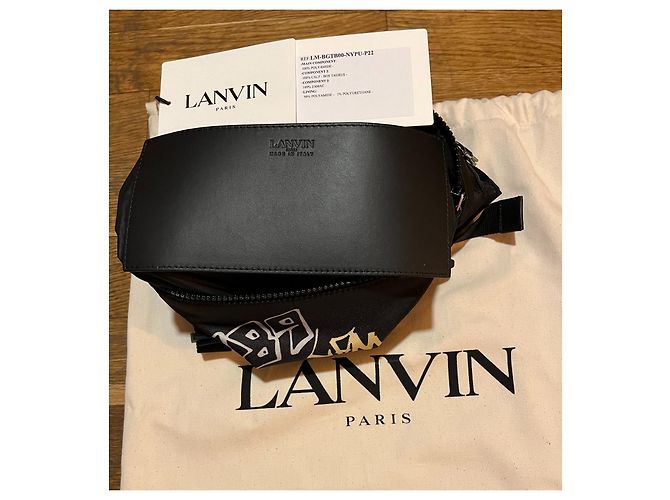 LANVIN marsupio con stampa graffiti - LANVIN Marsupio a tracolla Nero - vista 3