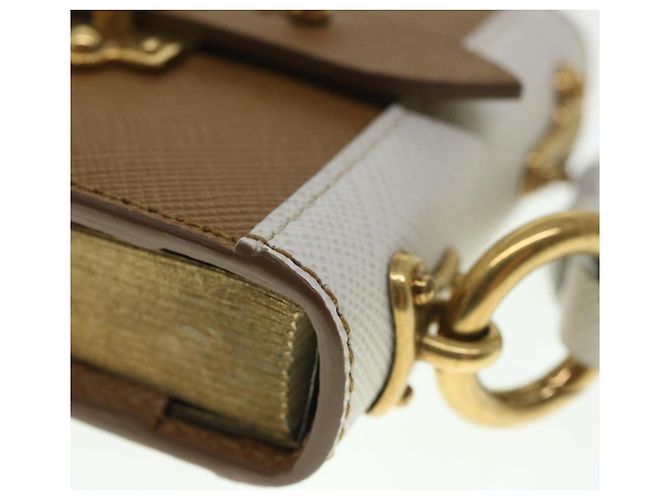 Saffiano PRADA Notepad Charm Safiano leather Brown Auth ar10387b - view 15