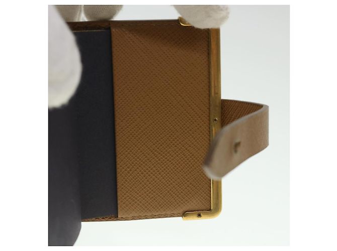Saffiano PRADA Notepad Charm Safiano leather Brown Auth ar10387b - view 17