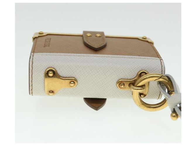 Saffiano PRADA Notepad Charm Safiano leather Brown Auth ar10387b - view 6