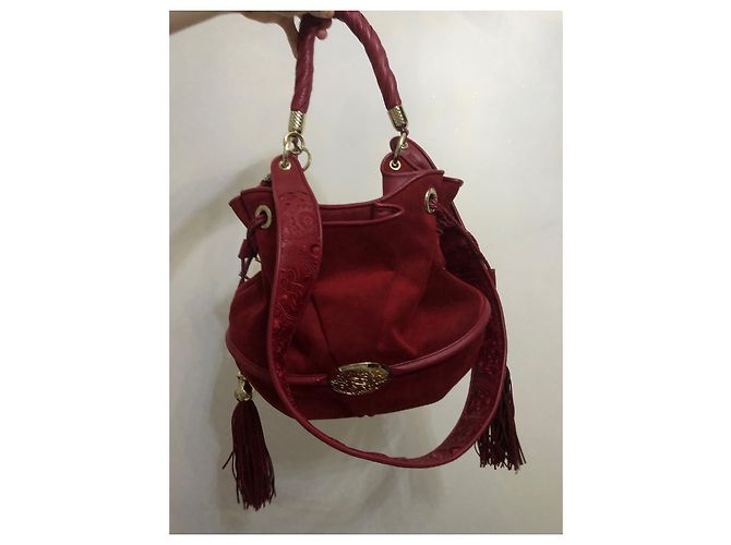 Borsa Lancel Paris Le Brigitte Bardot Edizione limitata Saint Tropez Rosso Bordò - vista 2