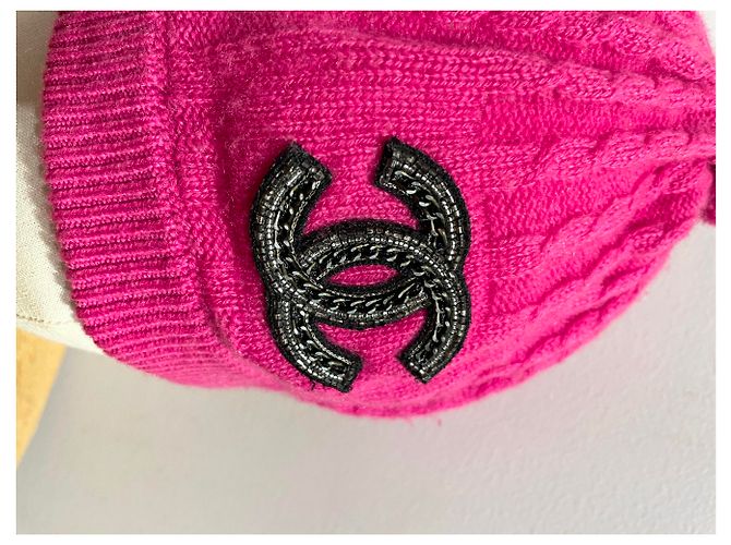 Berretto Chanel Rosa in Cashmere - vista 3