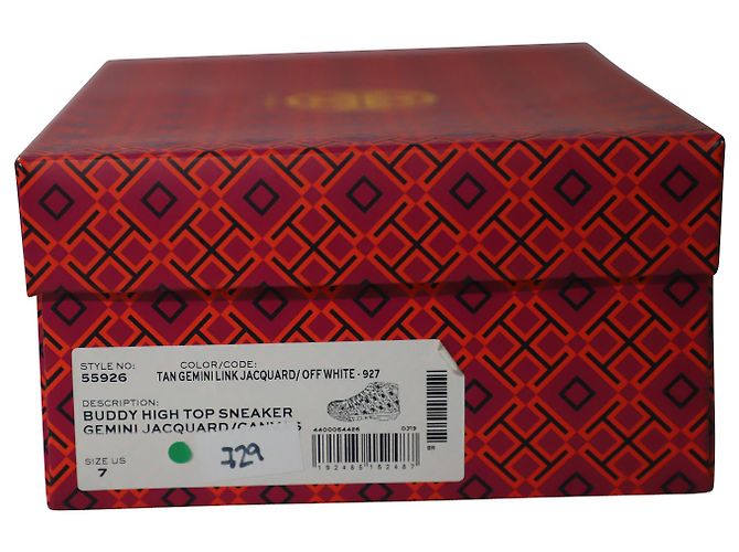 Sneakers alte Tory Burch Buddy in tela multicolor Stampa python - vista 10