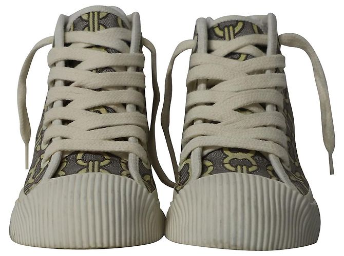 Sneakers alte Tory Burch Buddy in tela multicolor Stampa python - vista 2