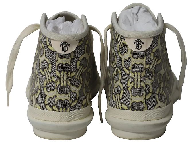 Sneakers alte Tory Burch Buddy in tela multicolor Stampa python - vista 3