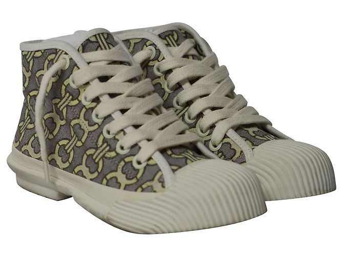 Sneakers alte Tory Burch Buddy in tela multicolor Stampa python - vista 5