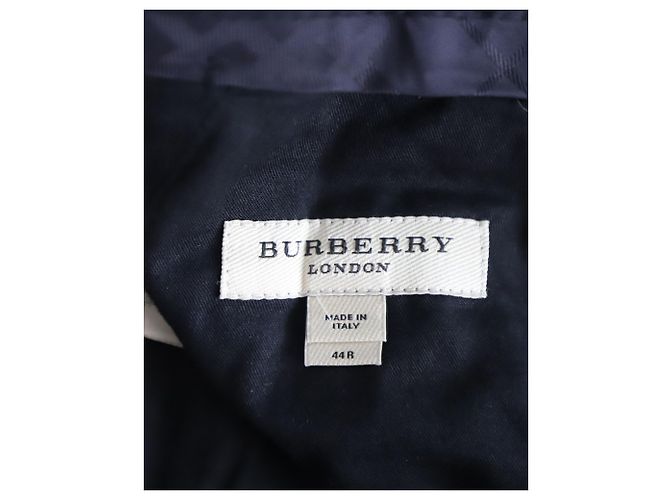 Pantalon ajusté Burberry en laine bleue - vue 5