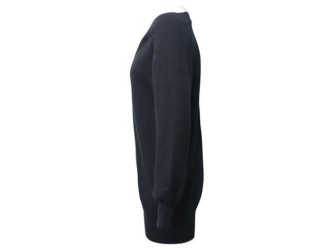 Mehrlagiges Pulloverkleid von Alexander Wang aus schwarzer Merinowolle - Ansicht 2