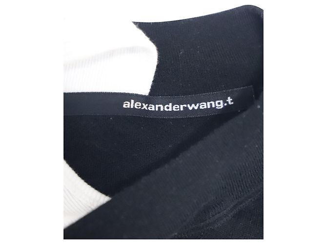 Mehrlagiges Pulloverkleid von Alexander Wang aus schwarzer Merinowolle - Ansicht 7