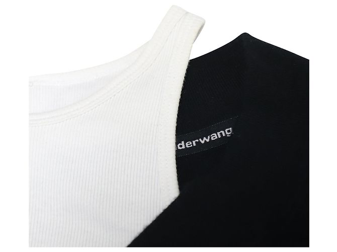 Mehrlagiges Pulloverkleid von Alexander Wang aus schwarzer Merinowolle - Ansicht 8