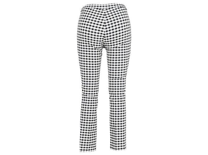 Pantalón de cuadros Theory de viscosa blanca y negra Negro - vista 3