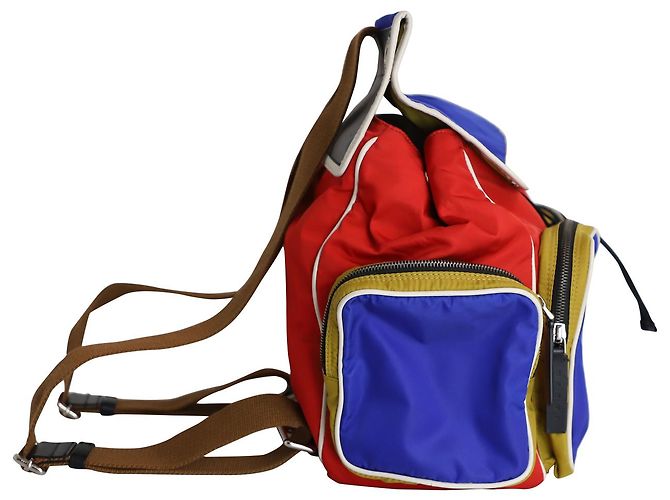 Marni Color Block Backpack in Multicolor Polyamide - view 3