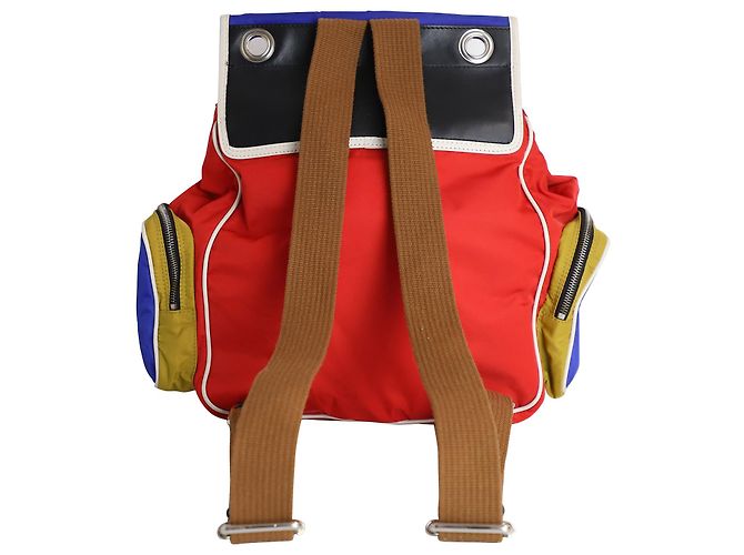 Marni Color Block Backpack in Multicolor Polyamide - view 4