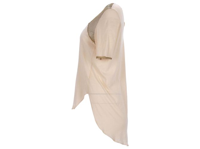 Nanushka-T-Shirt aus beigem Polyester - Ansicht 2