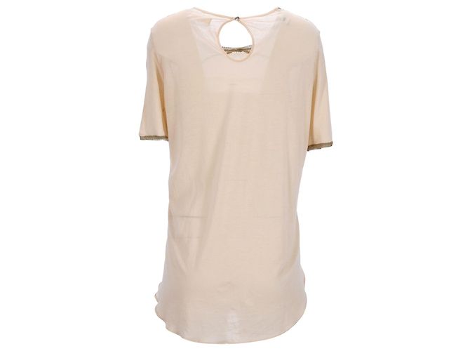 Nanushka-T-Shirt aus beigem Polyester - Ansicht 3