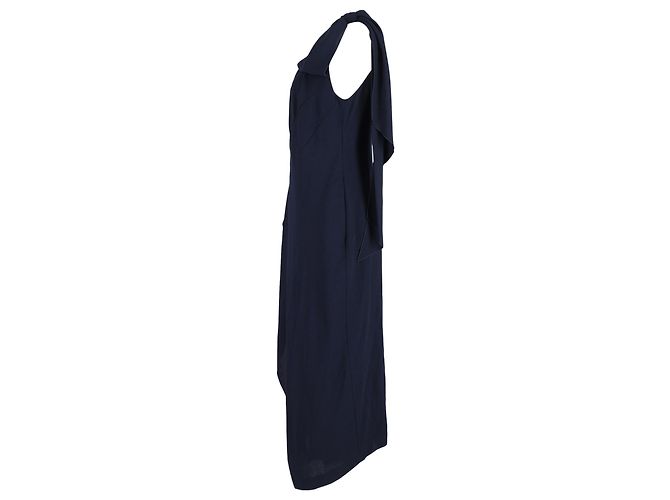 Roland Mouret Midikleid aus marineblauem Polyester - Ansicht 2