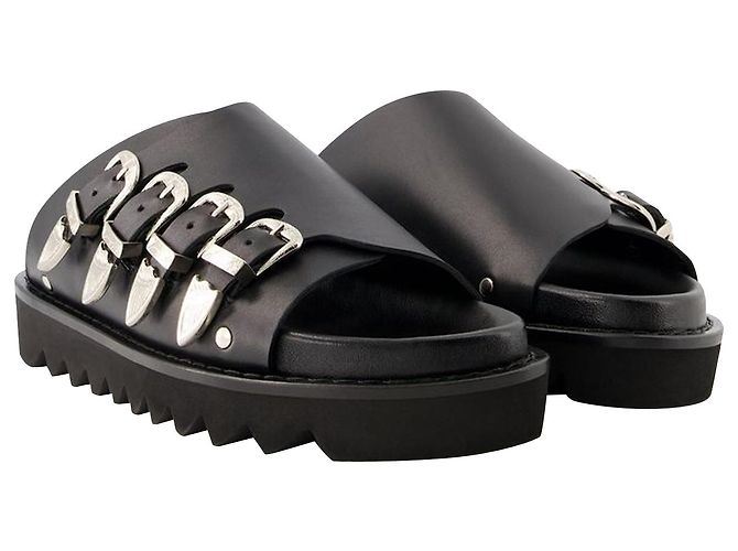 AJ1304 Sandali - Toga Pulla - Pelle - Nero - vista 2