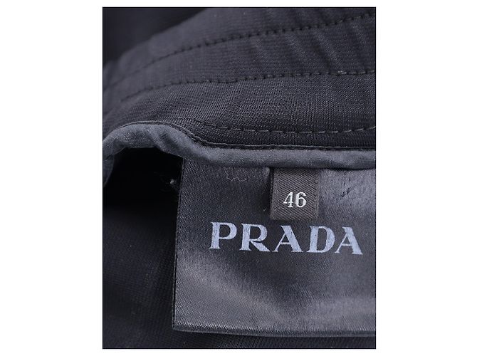 Conjunto de chaqueta con capucha y pantalón de chándal a rayas rojas de Prada en viscosa negra - vista 9