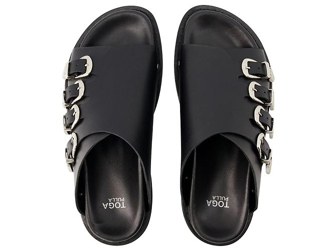 AJ1304 Sandali - Toga Pulla - Pelle - Nero - vista 4