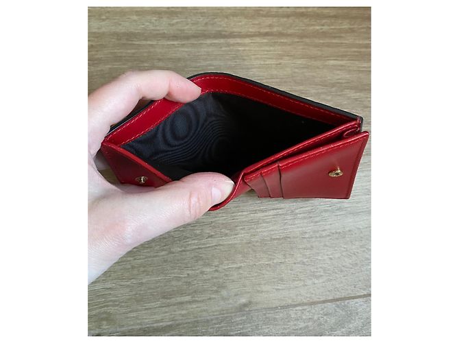 Cartera Gucci de piel roja con logo GG - vista 10
