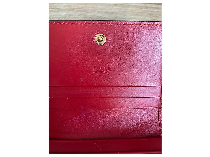 Cartera Gucci de piel roja con logo GG - vista 11