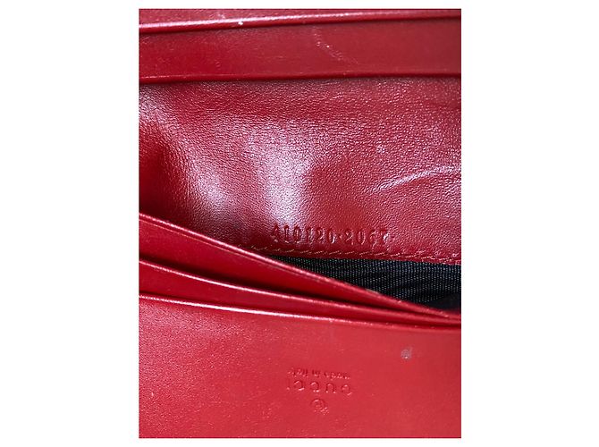 Cartera Gucci de piel roja con logo GG - vista 12