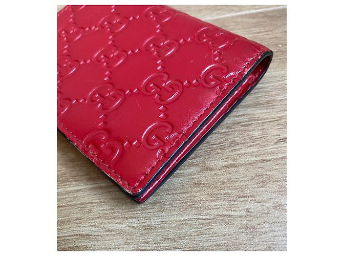 Cartera Gucci de piel roja con logo GG - vista 6