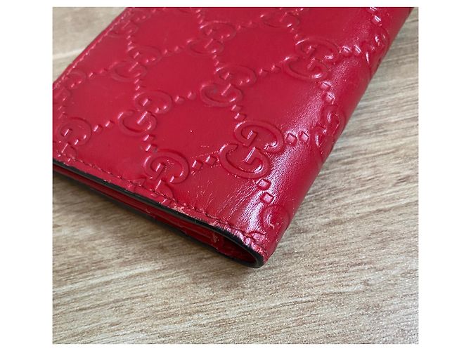 Cartera Gucci de piel roja con logo GG - vista 8
