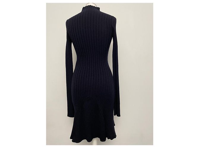 Palm Angels Strickkleid Rippstrick dunkelblau Marineblau - Ansicht 5