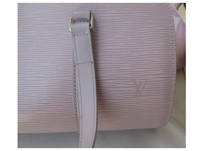 Borsa Louis Vuitton Soufflot in pelle Epi lilla 30 cm - vista 7