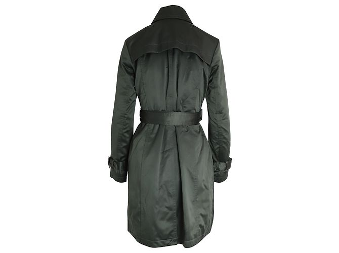 Michael Michael Kors gefütterter Trenchcoat aus olivgrünem Polyester - Ansicht 3