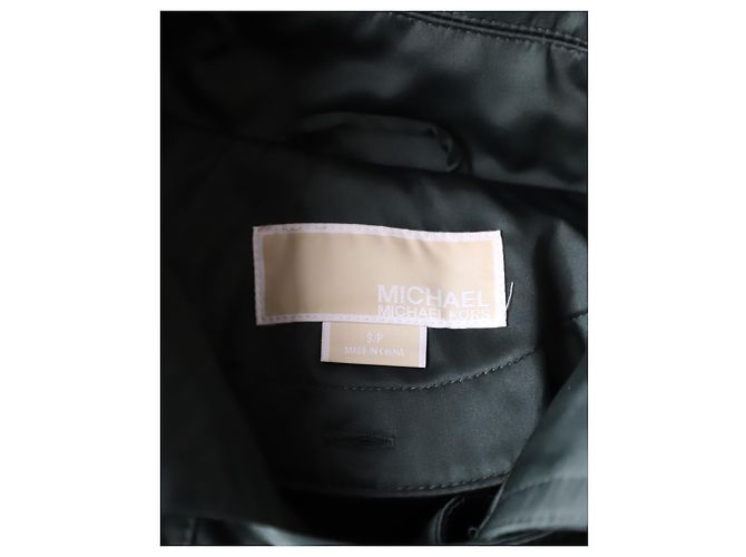Michael Michael Kors gefütterter Trenchcoat aus olivgrünem Polyester - Ansicht 4