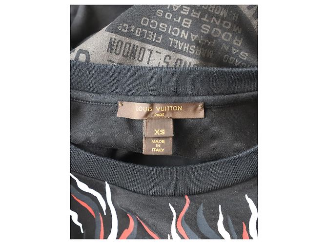 Camiseta con estampado tribal de Louis Vuitton en algodón negro - vista 4