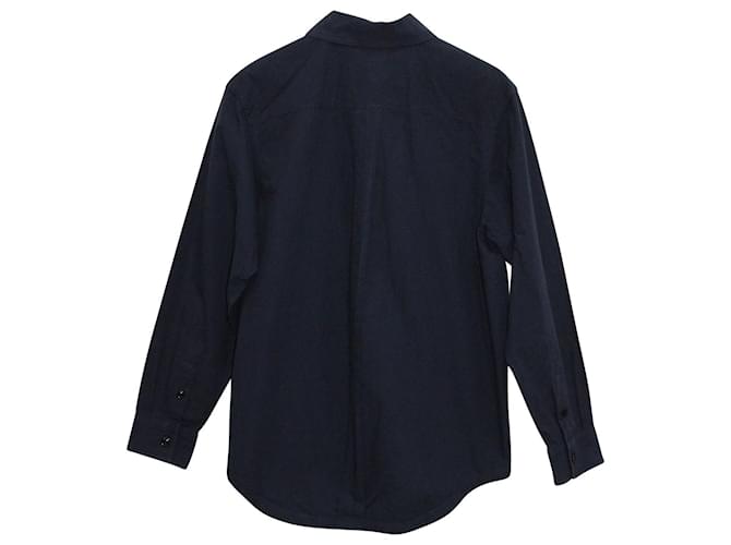 Camicia Button Down di Acne Studios in cotone blu navy - vista 2