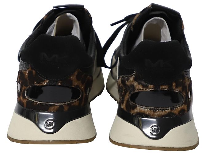 Michael Kors Sneakers mit Leopardendetails aus mehrfarbigem Leder Python drucken - Ansicht 4