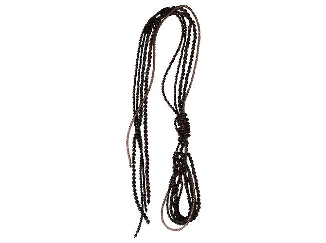 Collana Multifilo Brunello Cucinelli in Pietra Multicolor Stampa python - vista 3