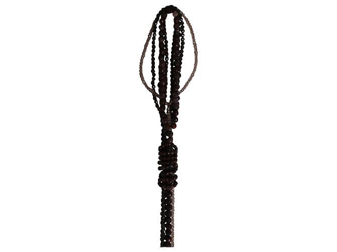Collana Multifilo Brunello Cucinelli in Pietra Multicolor Stampa python - vista 4