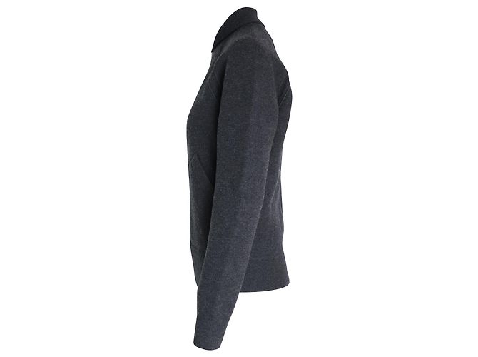 Blouson Bomber Zippé Louis Vuitton Forever Front en Cachemire de Coton Gris - vue 2