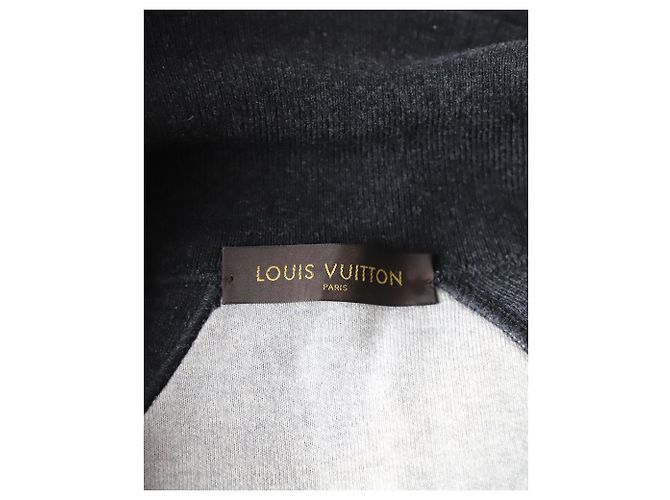 Blouson Bomber Zippé Louis Vuitton Forever Front en Cachemire de Coton Gris - vue 4