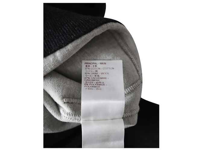 Blouson Bomber Zippé Louis Vuitton Forever Front en Cachemire de Coton Gris - vue 6
