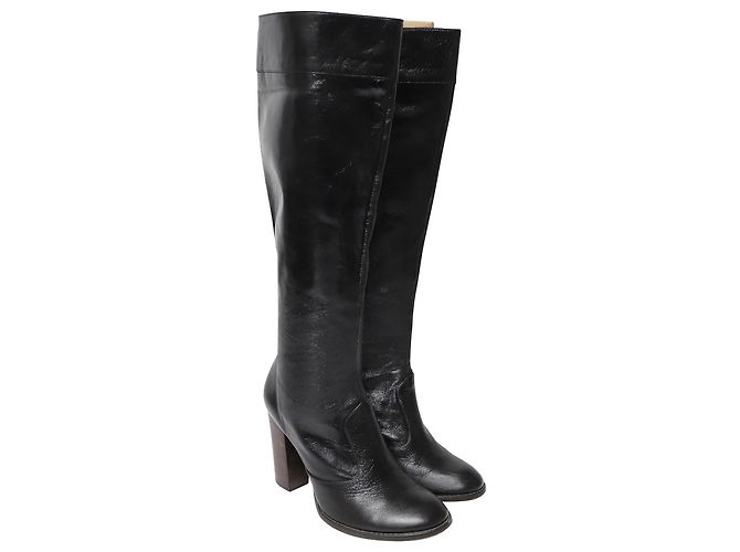 Marc Jacobs Stivali al ginocchio "Marc Loves the Boot" in pelle nera Nero - vista 3