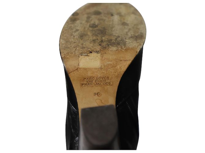 Marc Jacobs Stivali al ginocchio "Marc Loves the Boot" in pelle nera Nero - vista 6