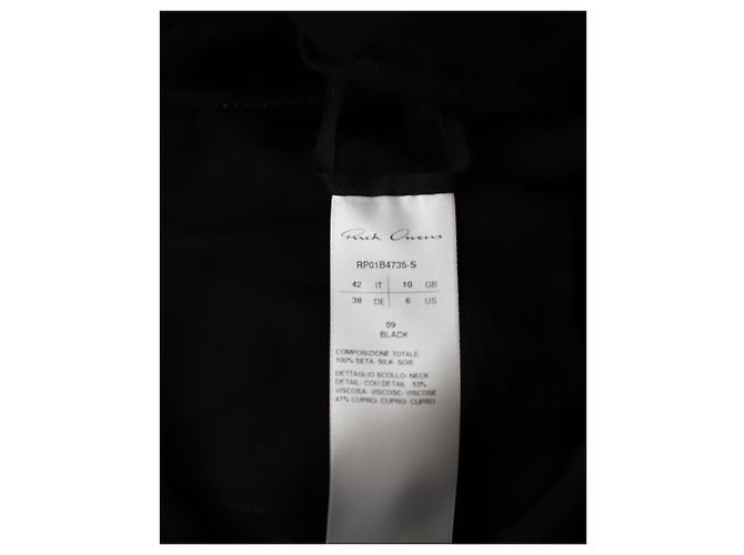 Rick Owens Naska Klaus Transparente Bomberjacke aus schwarzer Seide - Ansicht 6