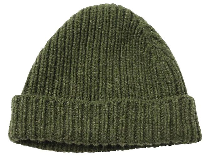 Gorro Bottega Veneta de canalé en cachemira verde - vista 2