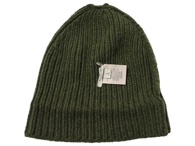 Gorro Bottega Veneta de canalé en cachemira verde - vista 3