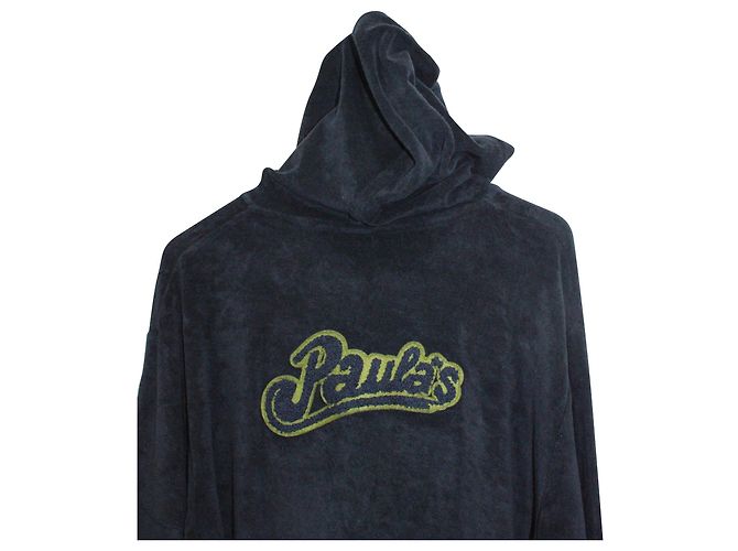 Loewe Hooded Jacket in Navy Blue Cotton - view 3