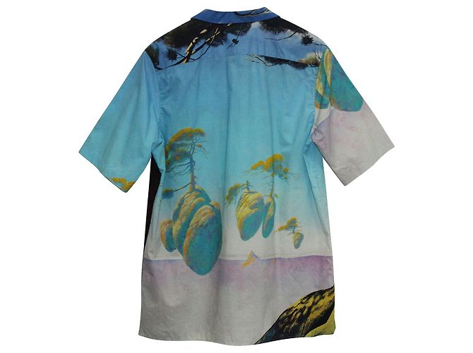 Camicia con stampa Valentino Garavani X Roger Dean Floating Island Vacation in cotone multicolor - vista 2