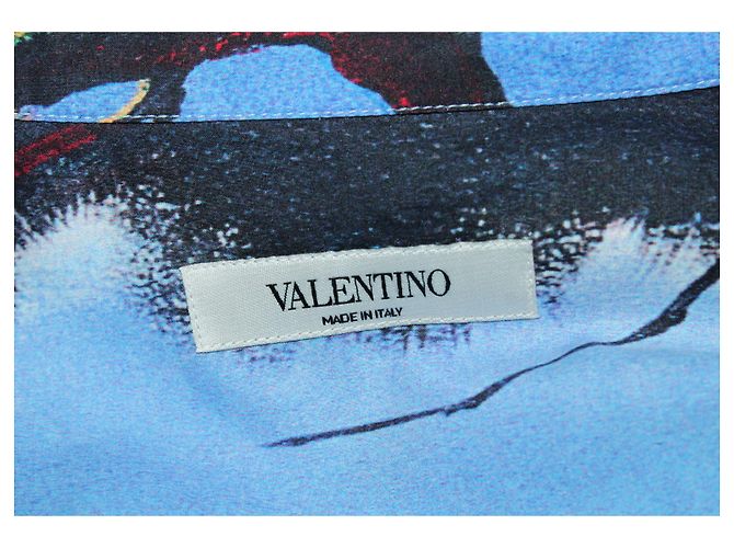Camicia con stampa Valentino Garavani X Roger Dean Floating Island Vacation in cotone multicolor - vista 3