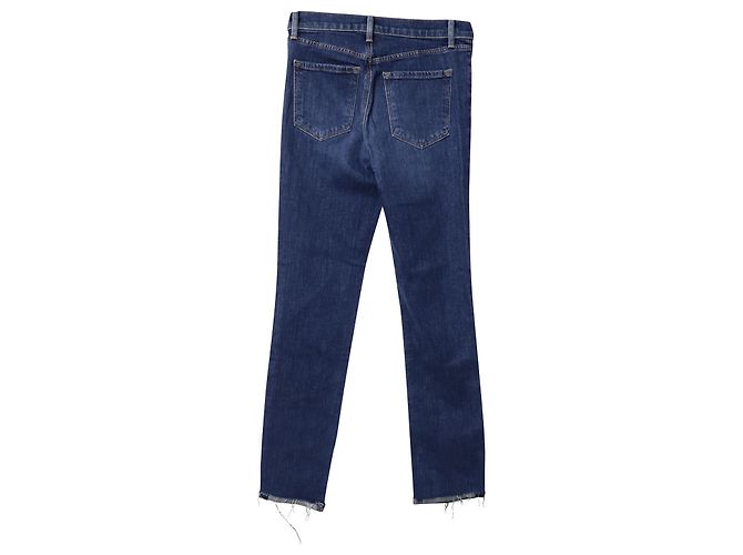 Vaqueros con dobladillo desgastado de J Brand en denim de algodón azul - vista 2