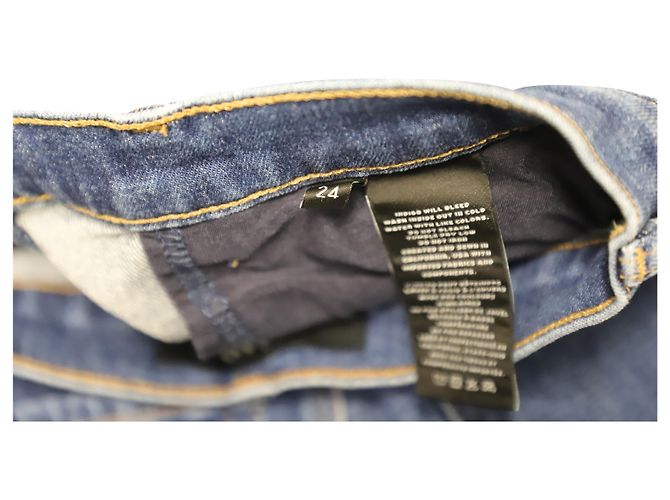 Vaqueros con dobladillo desgastado de J Brand en denim de algodón azul - vista 4